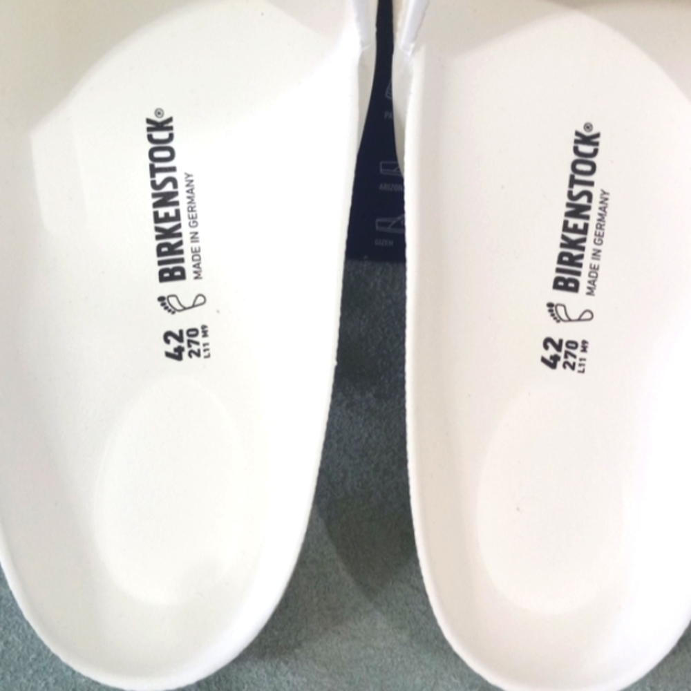 BIRKENSTOCK Men's Sandals Size 42 Color White.  New in box. - Picture 8 of 10